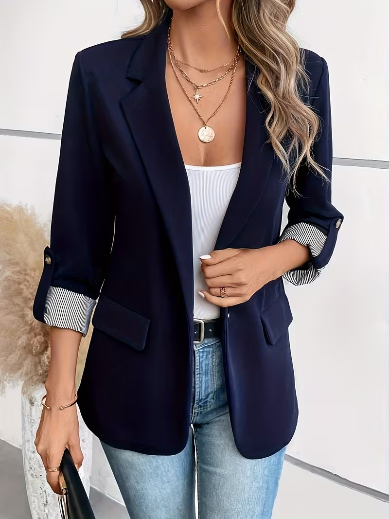 Women’s Rolled-Sleeve Tailored Blazer